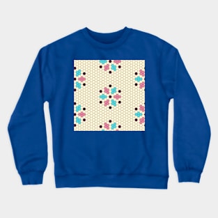 Pink Hexy Tiles Crewneck Sweatshirt